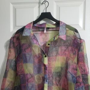 LOVE BY DESIGN, 3XL, MULTICOLOR, WOMEN'S BLOUSE